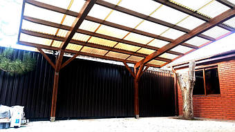 Навес для 2-х автомобилей в Запорожье 6.2х6 м. 13