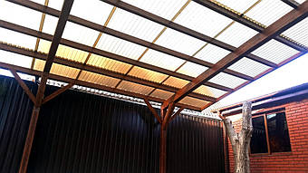 Навес для 2-х автомобилей в Запорожье 6.2х6 м. 17