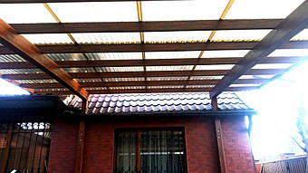 Навес для 2-х автомобилей в Запорожье 6.2х6 м. 18