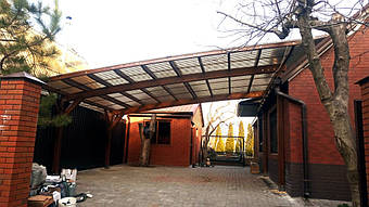 Навес для 2-х автомобилей в Запорожье 6.2х6 м. 21