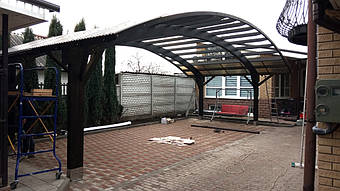 Навес для 2-х автомобилей в Самаровке, Днепропетровская область 9.8х5.5 м. 1