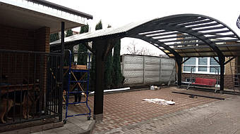 Навес для 2-х автомобилей в Самаровке, Днепропетровская область 9.8х5.5 м. 2