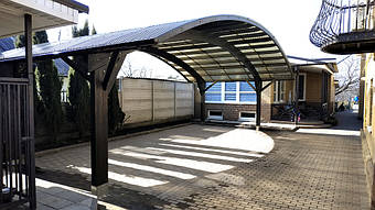 Навес для 2-х автомобилей в Самаровке, Днепропетровская область 9.8х5.5 м. 4