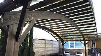 Навес для 2-х автомобилей в Самаровке, Днепропетровская область 9.8х5.5 м. 7