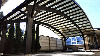 Навес для 2-х автомобилей в Самаровке, Днепропетровская область 9.8х5.5 м. 8