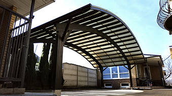 Навес для 2-х автомобилей в Самаровке, Днепропетровская область 9.8х5.5 м. 9