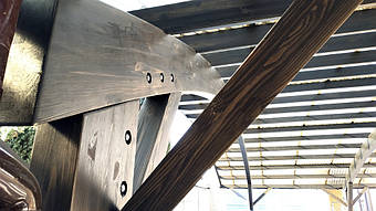 Навес для 2-х автомобилей в Самаровке, Днепропетровская область 9.8х5.5 м. 10