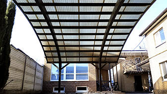 Навес для 2-х автомобилей в Самаровке, Днепропетровская область 9.8х5.5 м. 12