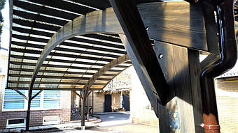 Навес для 2-х автомобилей в Самаровке, Днепропетровская область 9.8х5.5 м. 20