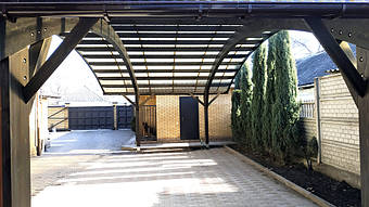 Навес для 2-х автомобилей в Самаровке, Днепропетровская область 9.8х5.5 м. 21