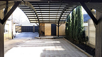 Навес для 2-х автомобилей в Самаровке, Днепропетровская область 9.8х5.5 м. 22