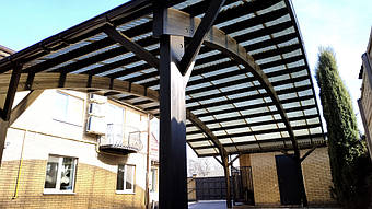 Навес для 2-х автомобилей в Самаровке, Днепропетровская область 9.8х5.5 м. 23