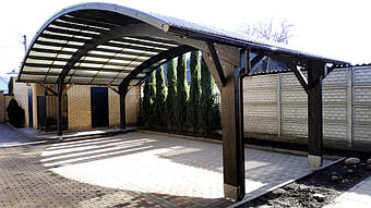 Навес для 2-х автомобилей в Самаровке, Днепропетровская область 9.8х5.5 м. 27