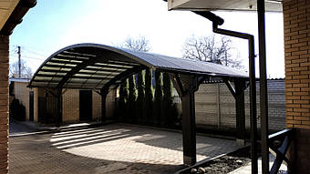 Навес для 2-х автомобилей в Самаровке, Днепропетровская область 9.8х5.5 м. 29