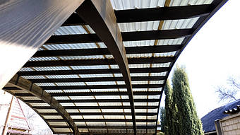 Навес для 2-х автомобилей в Самаровке, Днепропетровская область 9.8х5.5 м. 31