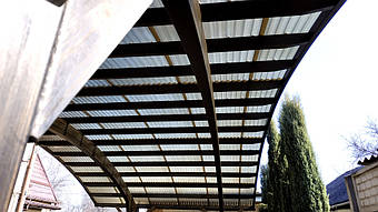 Навес для 2-х автомобилей в Самаровке, Днепропетровская область 9.8х5.5 м. 32