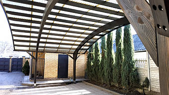 Навес для 2-х автомобилей в Самаровке, Днепропетровская область 9.8х5.5 м. 34