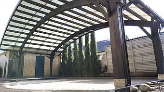 Навес для 2-х автомобилей в Самаровке, Днепропетровская область 9.8х5.5 м. 36