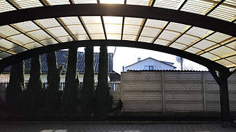 Навес для 2-х автомобилей в Самаровке, Днепропетровская область 9.8х5.5 м. 37