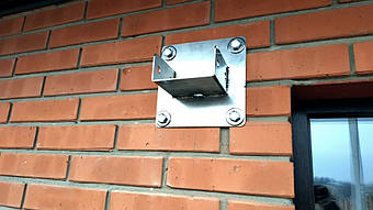 Козырек для входной двери в Новоалександровке 2х3.26 м. 2