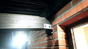 Козырек для входной двери в Новоалександровке 2х3.26 м. 12