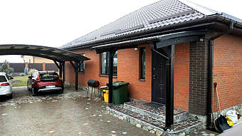 Козырек для входной двери в Новоалександровке 2х3.26 м. 15