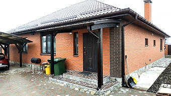 Козырек для входной двери в Новоалександровке 2х3.26 м. 16