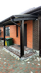 Козырек для входной двери в Новоалександровке 2х3.26 м. 18