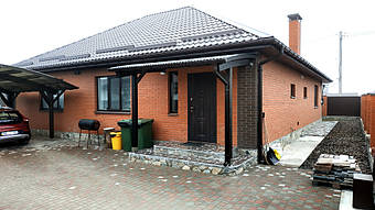 Козырек для входной двери в Новоалександровке 2х3.26 м. 20