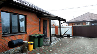 Козырек для входной двери в Новоалександровке 2х3.26 м. 24