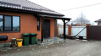 Козырек для входной двери в Новоалександровке 2х3.26 м. 27