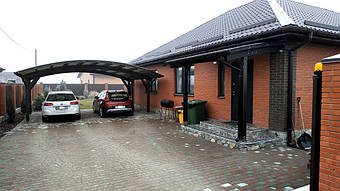 Козырек для входной двери в Новоалександровке 2х3.26 м. 28