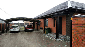 Козырек для входной двери в Новоалександровке 2х3.26 м. 32