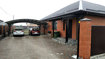 Козырек для входной двери в Новоалександровке 2х3.26 м. 35