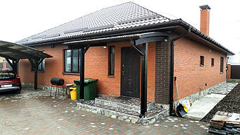 Козырек для входной двери в Новоалександровке 2х3.26 м. 42