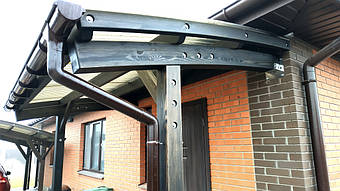 Козырек для входной двери в Новоалександровке 2х3.26 м. 44