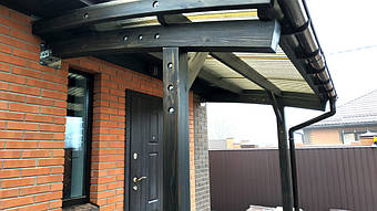 Козырек для входной двери в Новоалександровке 2х3.26 м. 47