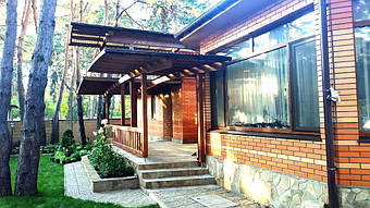 Козырек для входной двери 9х7 м. 1