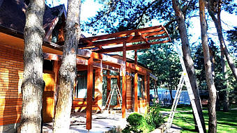 Козырек для входной двери 9х7 м. 5