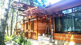 Козырек для входной двери 9х7 м. 35