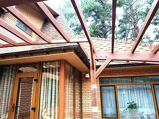 Навес Пристенный для 2-х автомобилей 8.4х12.3 м. 3