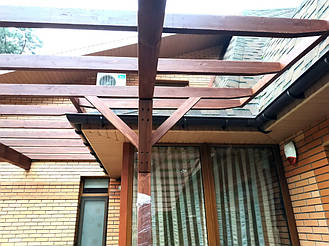 Навес Пристенный для 2-х автомобилей 8.4х12.3 м. 6