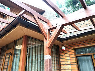 Навес Пристенный для 2-х автомобилей 8.4х12.3 м. 7