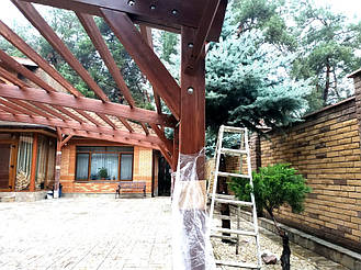 Навес Пристенный для 2-х автомобилей 8.4х12.3 м. 18