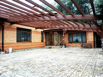 Навес Пристенный для 2-х автомобилей 8.4х12.3 м. 20