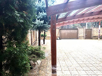 Навес Пристенный для 2-х автомобилей 8.4х12.3 м. 28