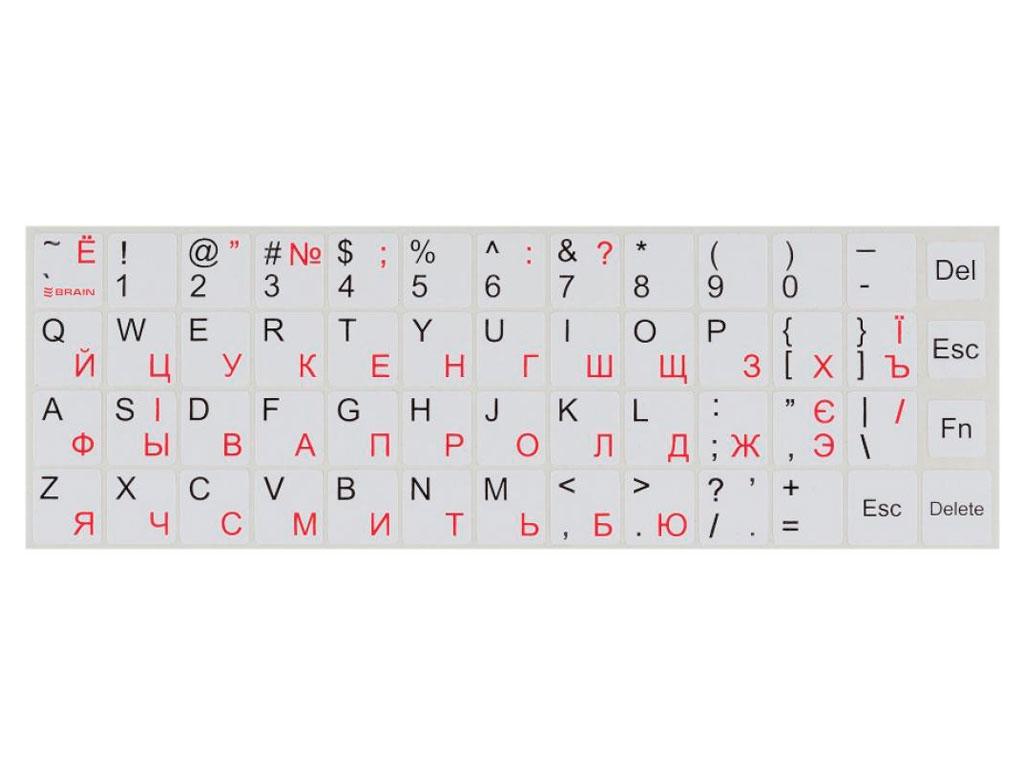 Наклейка на клавіатуру BRAIN white (STBRNTRWHITE)
