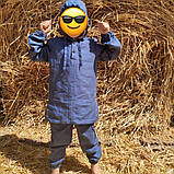 Каміс дитячий і дорослий із натурального льону (костюм штани та рубаха довга) ХС-12ХХЛ, фото 3