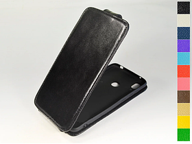 Відкидний чохол з натуральної шкіри для Huawei Y7 Prime 2019 / Y7 2019