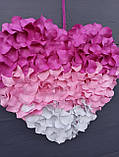 Декоративне рожево-біле серце як декор до дня святого Валентина, фото 5